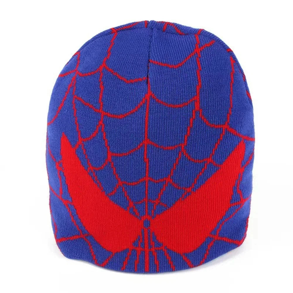 New Cartoon Spider Embroidered Beanies Hat Men Winter Autunm Warm Knitted Bonnet Cap Soft Wool  Beanies Caps Boys Gifts ﻿