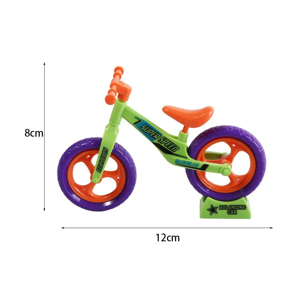 Plastics Assembled Balance Car Ornaments Radish Bike Assembled Radish Mini Bike Mini Balance Car Movable and Sliding Bicycles
