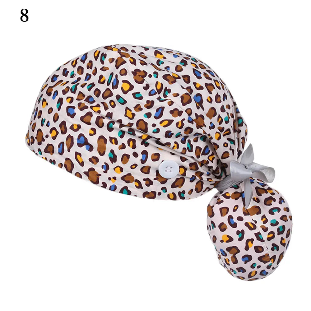 Women & Men Tie Back Hats Ponytail Holder Adjustable Long Hair Cap Working Hat With Button Working Cap