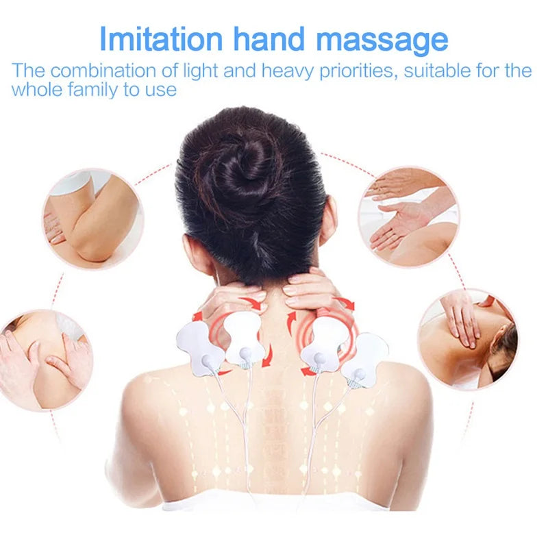 Physiotherapy Tens Equipment for Body Back Foot Massager Eletric Muscle Stimulator EMS Tens Machine Massage Tools Health Care