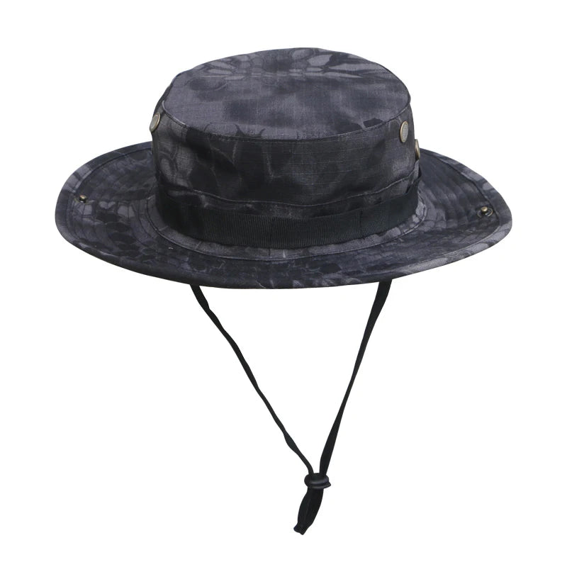 Sun Hats for Men Women Bucket Hat  UV Protection Boonie Hat for Safari Fishing Hiking Garden Black CP Beach