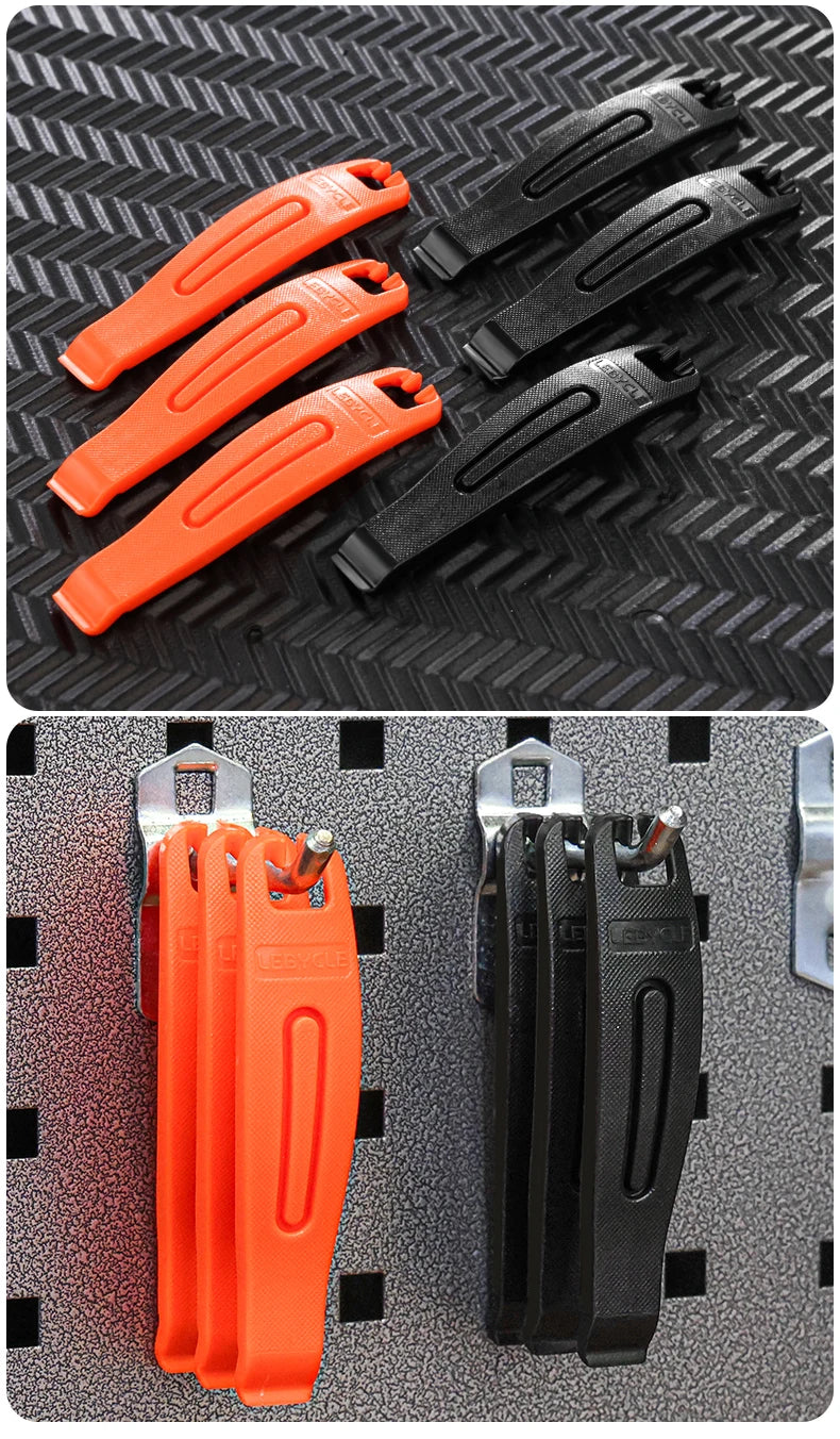 LEBYCLE 3PCS Bicycle Tire Lever MTB Road Bike Tire Pry Bar Ultralight Bike Tire Change Rim Spoon Cycling Crowbar Removal Tools