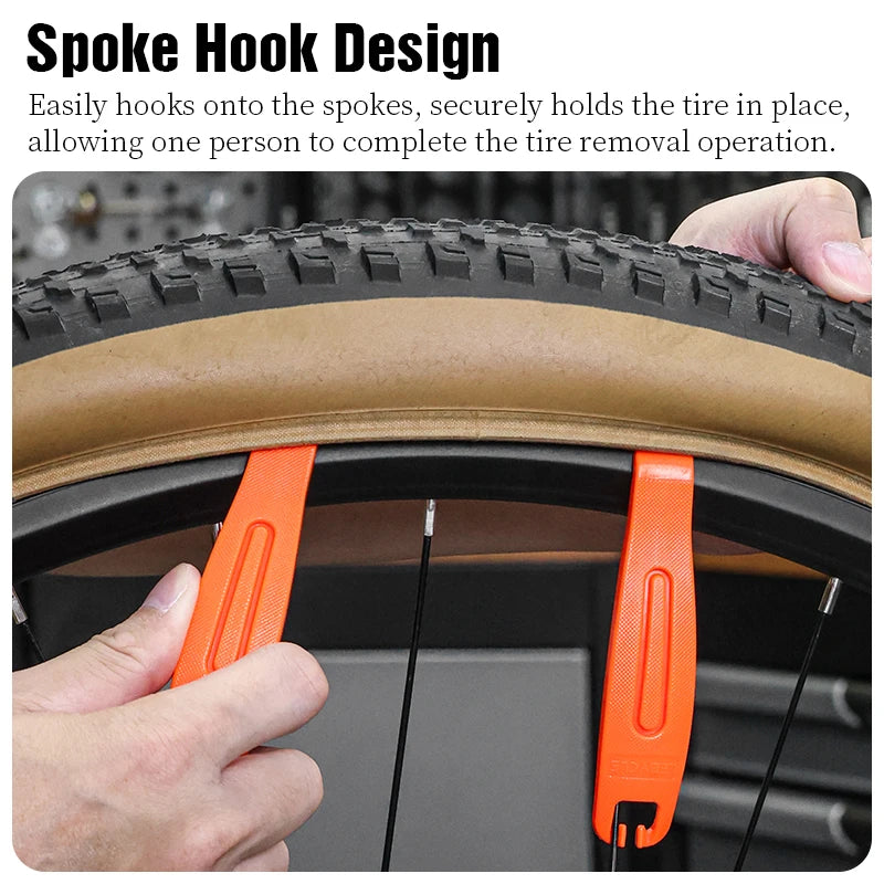 LEBYCLE 3PCS Bicycle Tire Lever MTB Road Bike Tire Pry Bar Ultralight Bike Tire Change Rim Spoon Cycling Crowbar Removal Tools