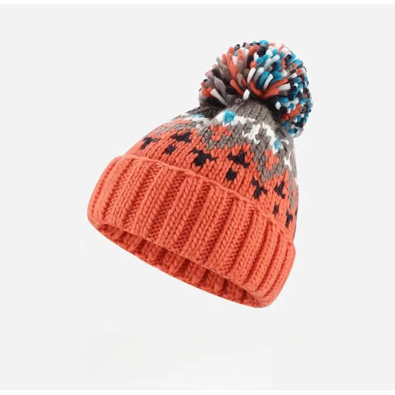 2024 skiing Cashmere Woman Winter Hat Autumn Beanies With Pompom Warm Wool Skullies Wholesales acrylic beanies winter hat
