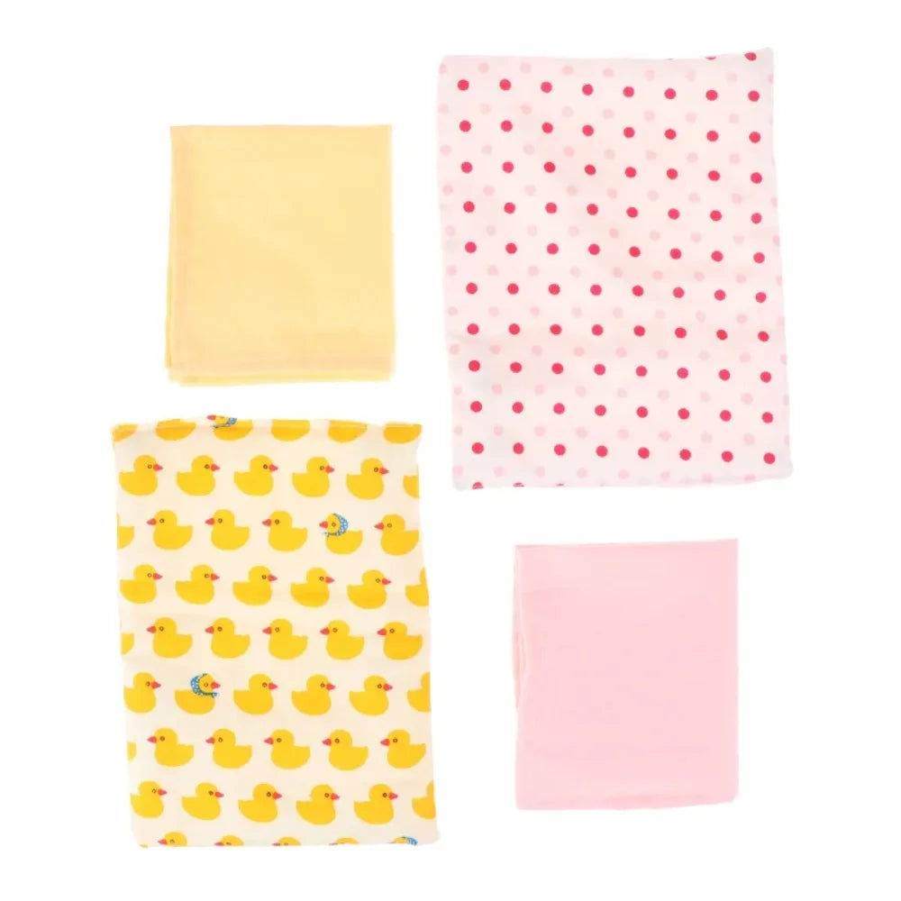 Five-piece Set Lovely Dollhouse Sleeping Blanket Bed Sheet Miniature Dollhouse Miniature Bed 1:12 Scale Quilt 20cm Bedding