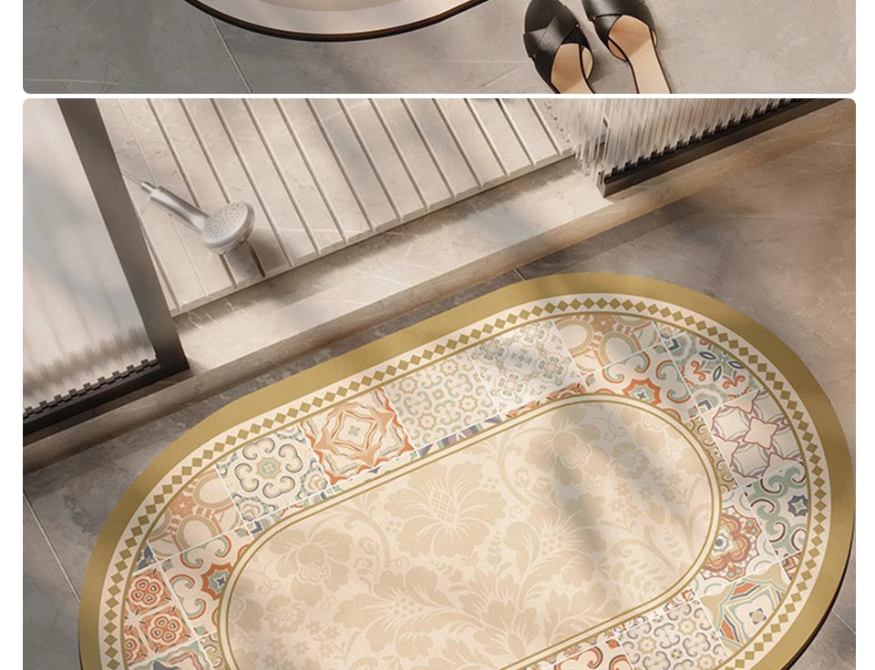 Bathroom Carpet Water-absorbing Quick-drying Floor Mat Non-slip Wash-free Rug Home Decoration Bath Diatom Mud Rugs  Alfombra