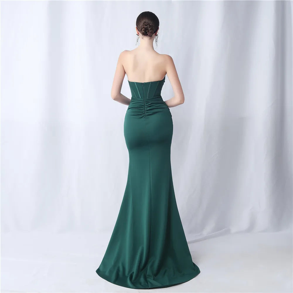 Formal Dresses for Special Events Satin Evening Dress Luxury Woman Party Occasion Long Event Elegant Women Luxurious Mermaid