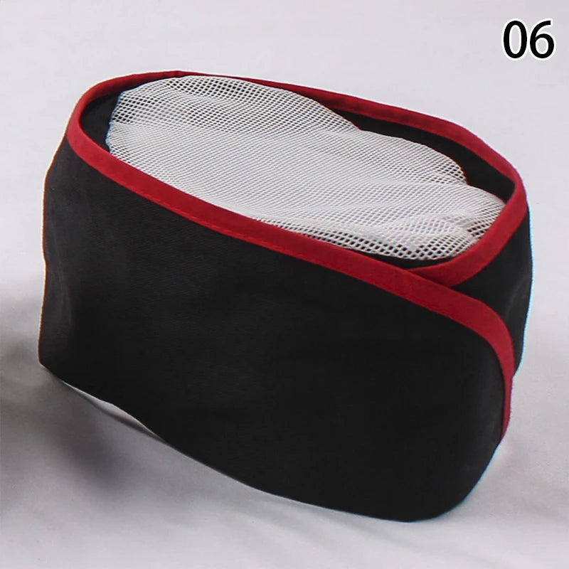Japanese Chef's Hat Breathable Mesh Men Women Catering Work Cap Restaurant Kitchen Cooking Waiter Work Uniform Dustproof Caps