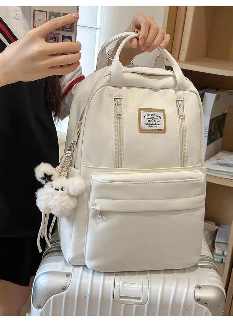 Women's Backpack Daily Travel Female Multi-pocket Casual Woman Man Travel Bag Schoolbag for Teenage Girl Boy Laptop Knapsack