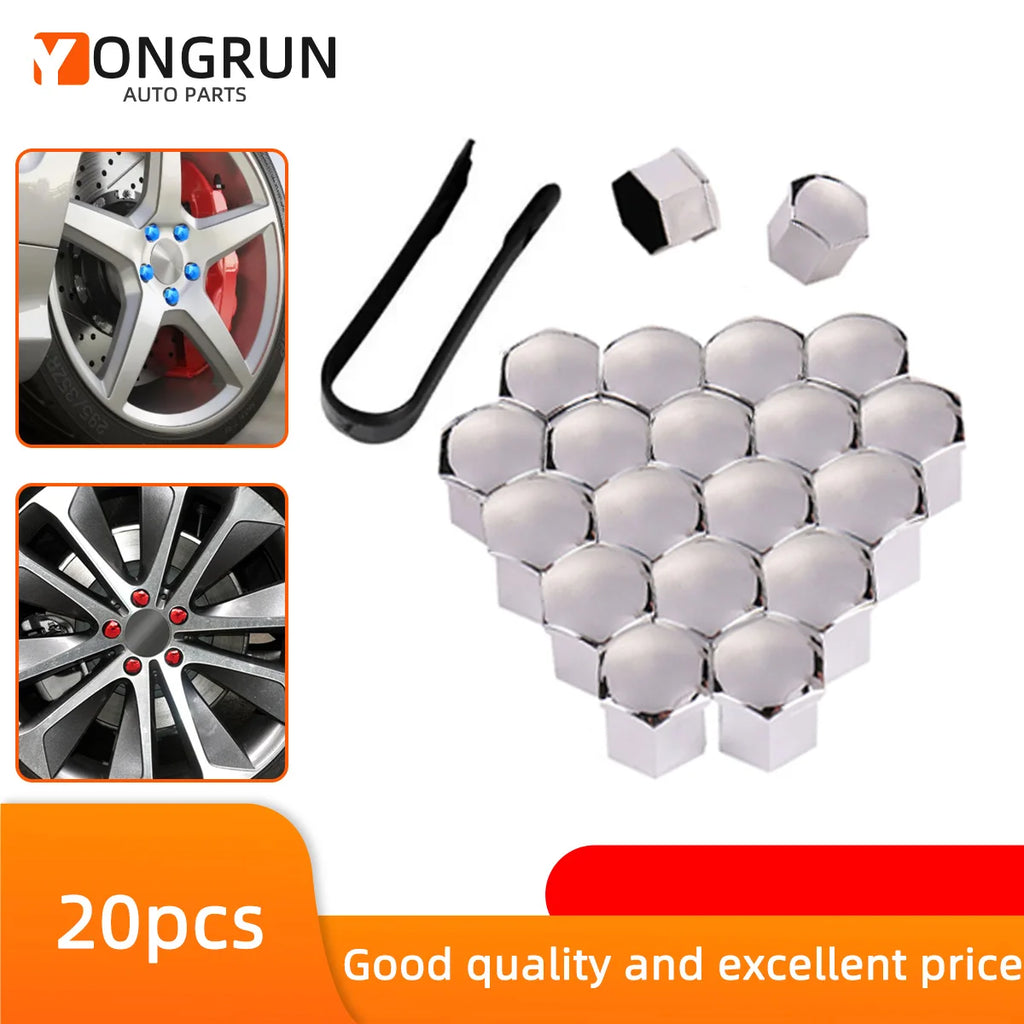 20pcs Automotive Wheel Nut Stud Cover Protective Cover Automotive Tire 17/19/21mm Automotive Wheel Nut Cover Accessories