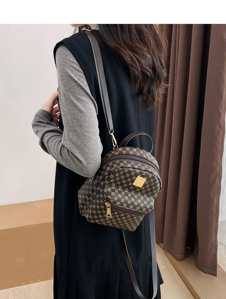 Classic Women Backpack Fashion School Bags Female Daily Shopping Girl Small Backpacks Schoolbags 2025 Ins