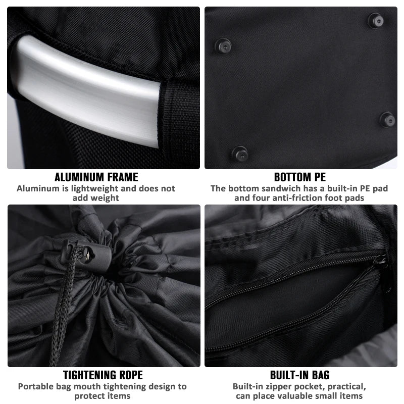 Bike Front Basket Bicycle Pet Carrying Bag Foldable and Detachable Mountainous Bicycle Basket Portable Bicycle Basket 5KG Load