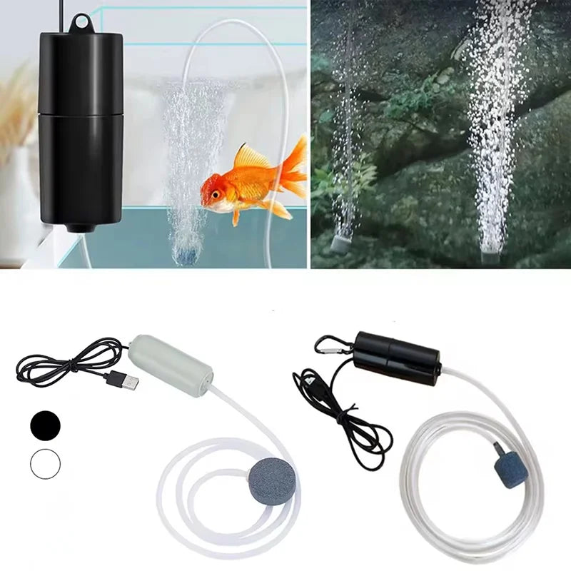 Usb Aquarium Air Pump Portable Silent High Air Volume Oxygenator For Fish Tank Aquatic Accessories Fish Keeping Supplies