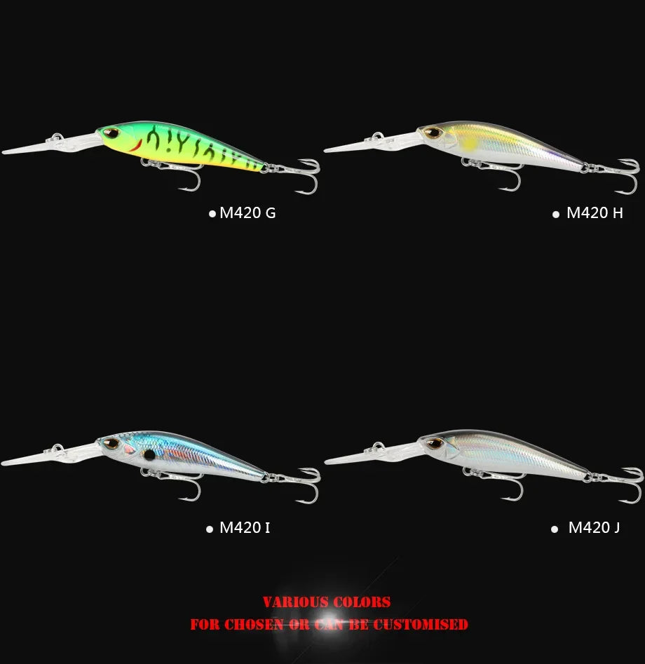 Fishing Lure Long Lip Minnow Wobbler Lure 6cm 6g Deep Diving Floating Jerkbait Swimbait Artificial Hard Bait Trout Bass Bait