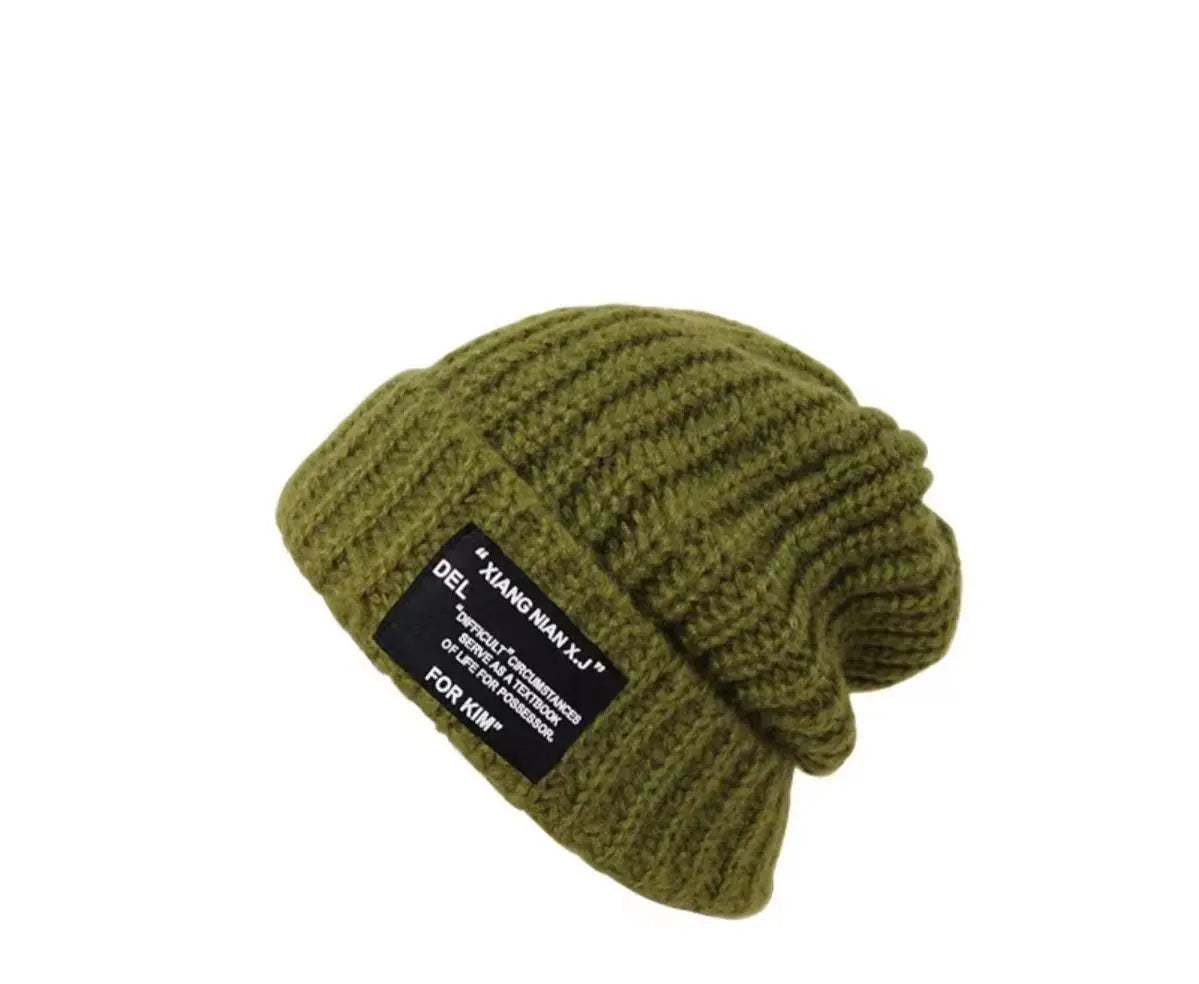 Knitted hats children's ins knitted toe caps versatile big head circumference face covering ear protection pile of hats