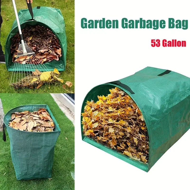 Garden Waste Bag Large Capacity for Yard Leaf and Debris Collection Green Leaf Bag