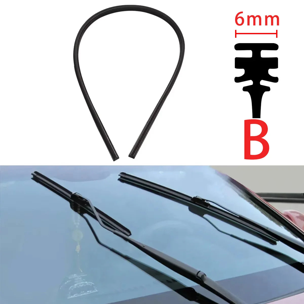 1PC Car Windshield Wiper Rubber Strips Car Accessorie Wiper Blade Replacement Parts All Seasons Windshield Wiper Blades Blade