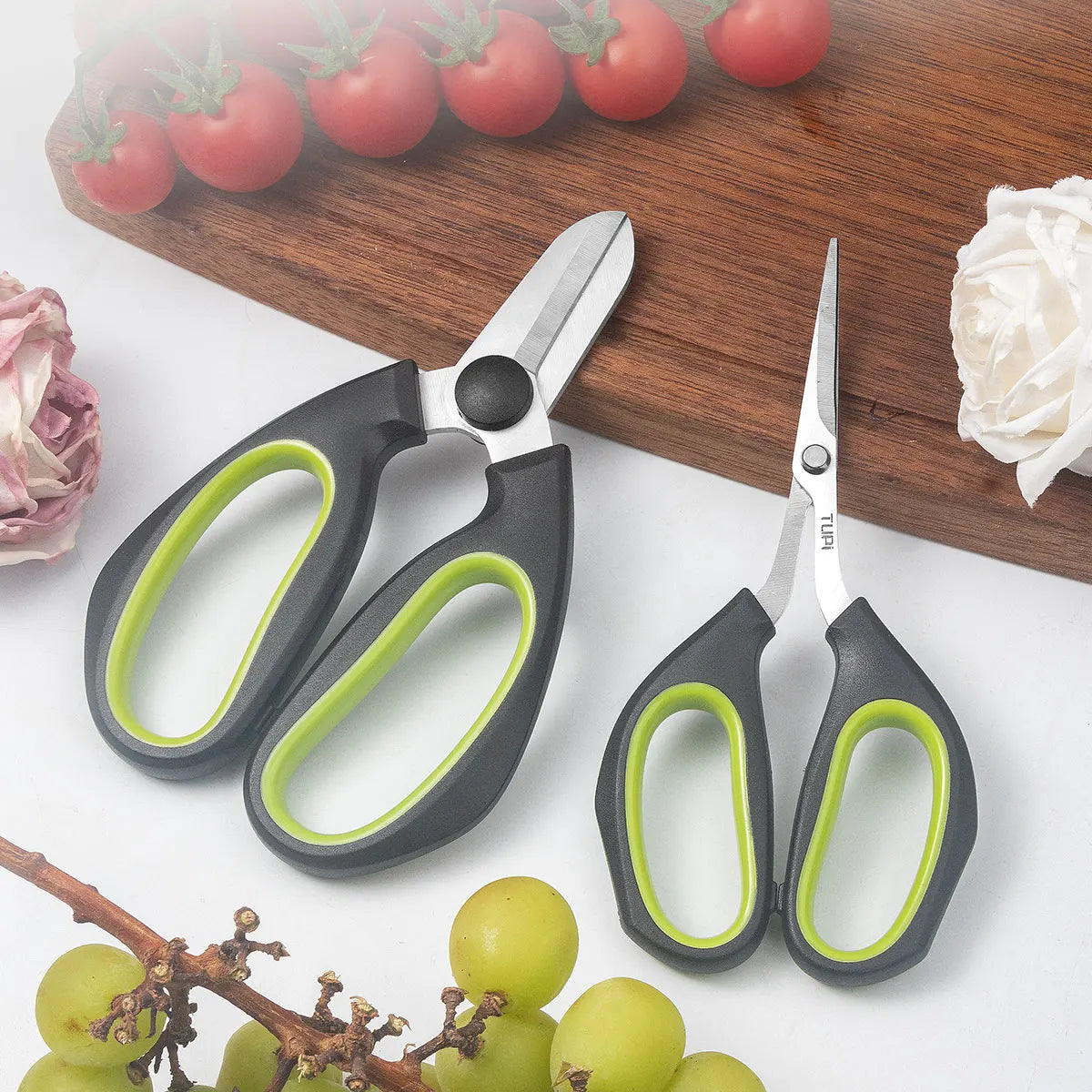Gardening Scissors Pruning Shears, Florist Snips for Plants Flowers, Stainless Steel Blade, Grafting Trimming Tool for Garden