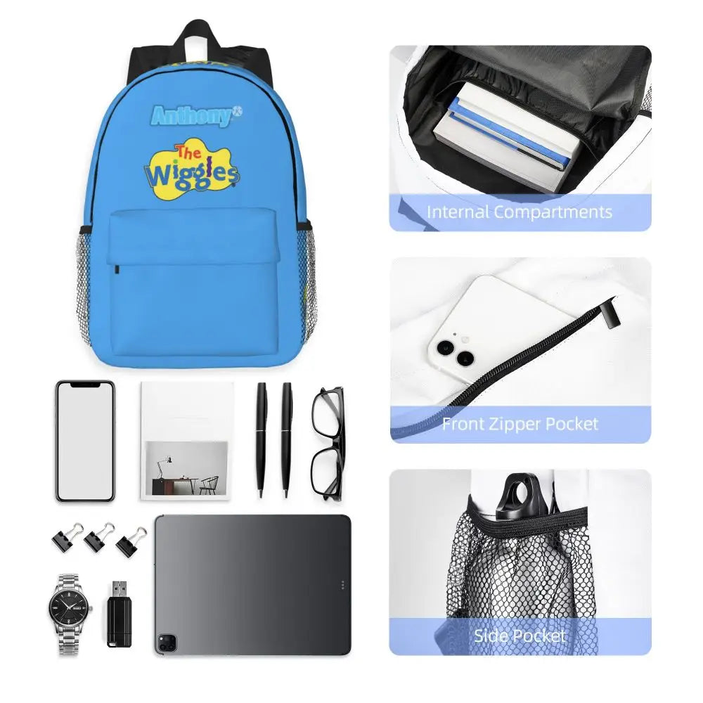 The Wiggles Tv Show Music Band Backpack Student Boys Girls BookBag Children School Bag Computer Shoulder Bags for Men Women