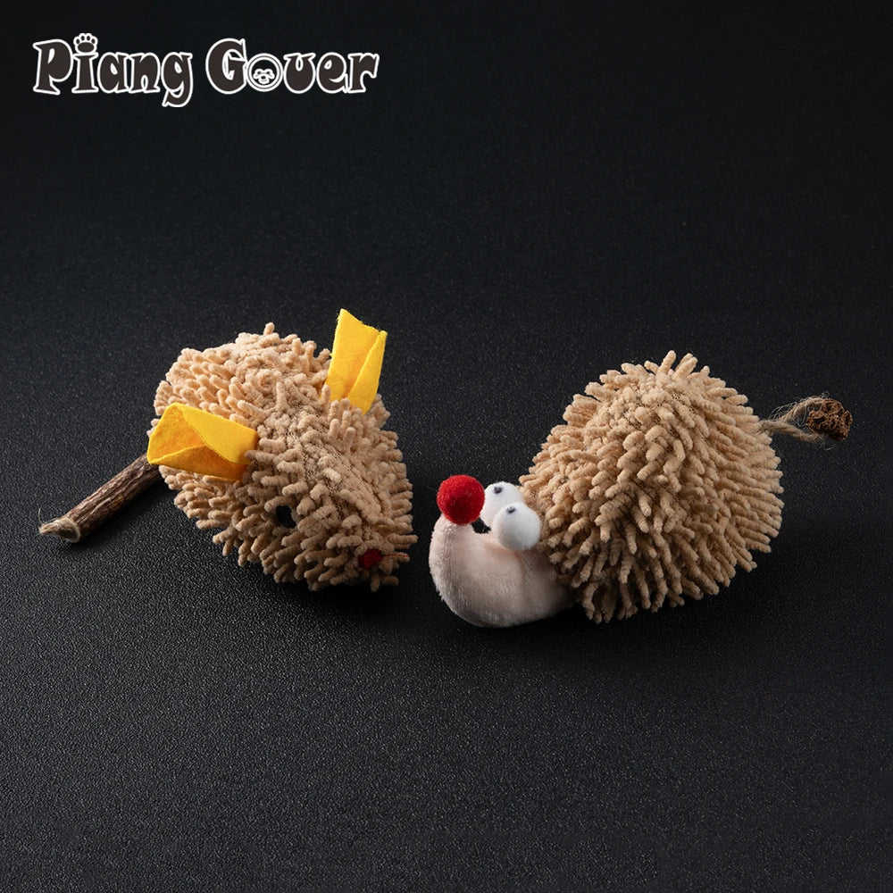 Plush Hedgehog Mouse Mint Cat Toy Simulation Interactive Plush Pet Toy