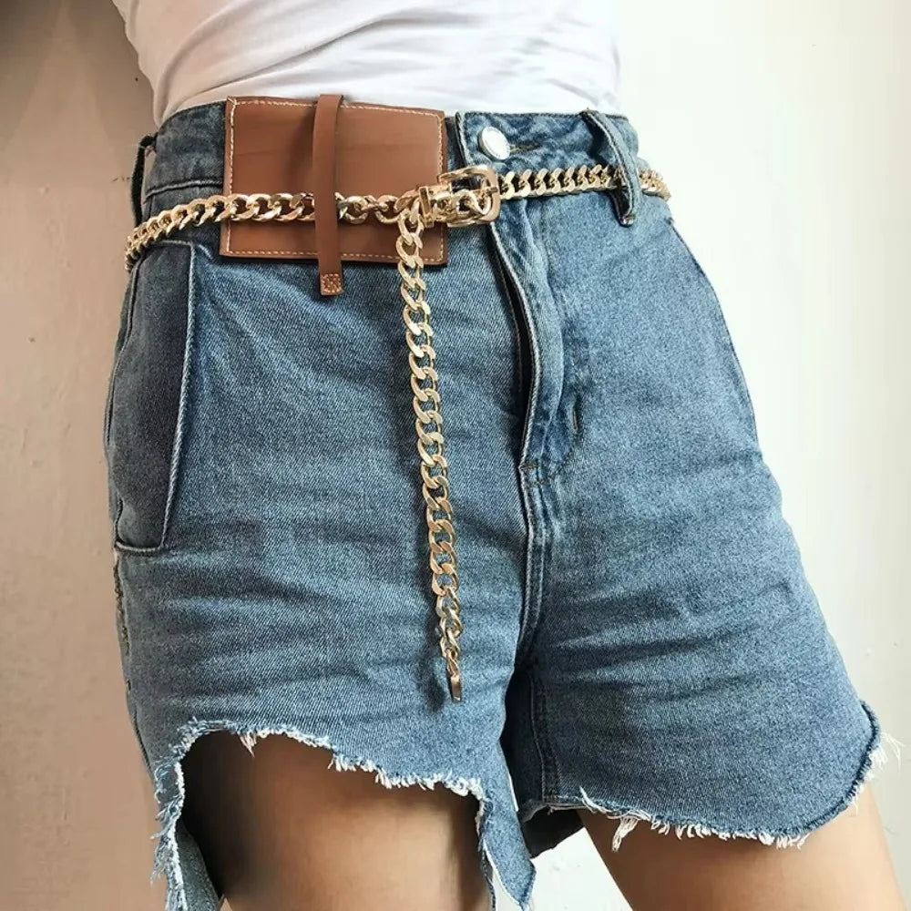Metal Chain Belts Women Waistbands Long Tassel Waist Chain Dress Jeans Belts Lady Waistband Belts Women Body Chain
