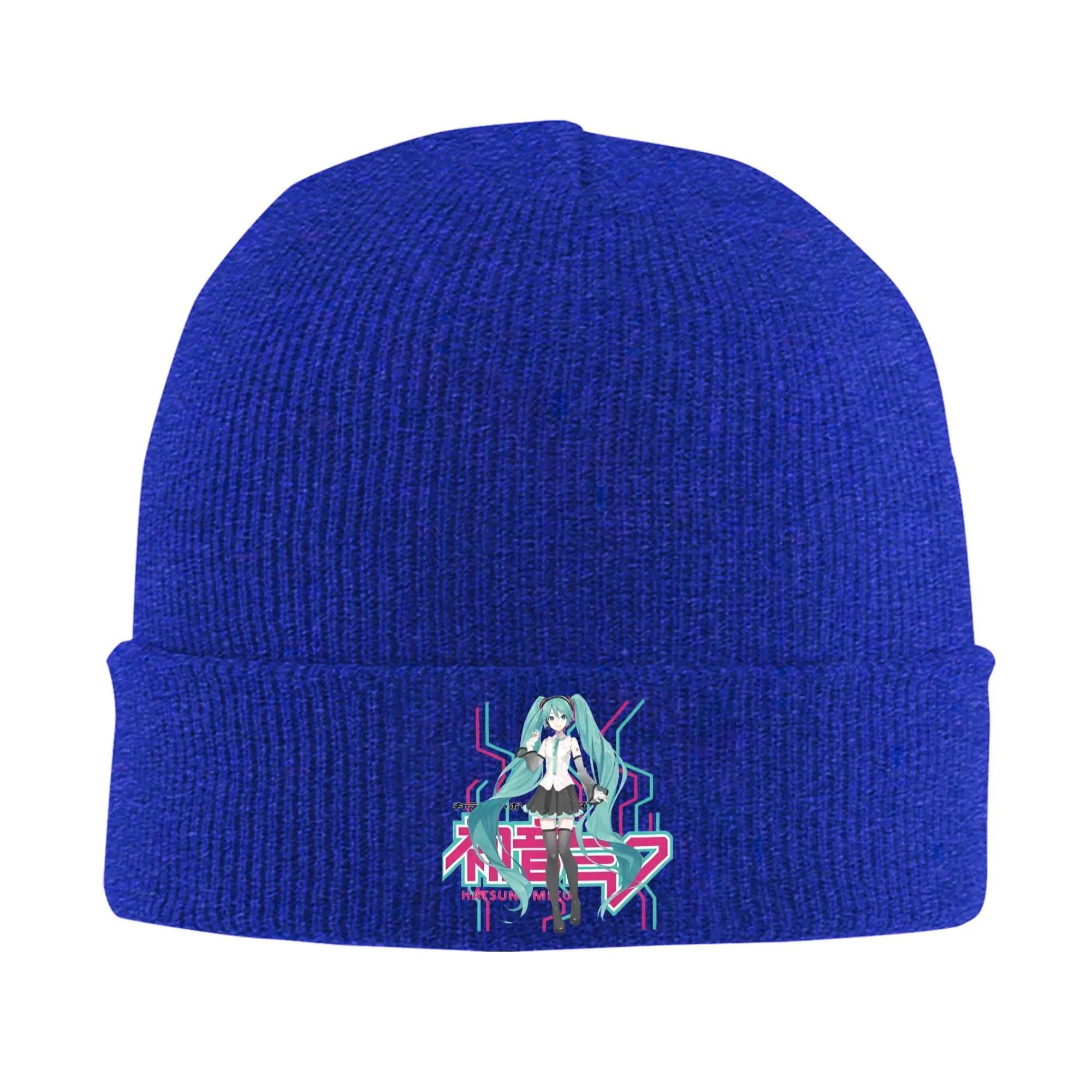 Hatsune Miku Knitted Hat Beanies Autumn Winter Hat Warm Unisex  Hip-hop  Cap Men Women Gift,