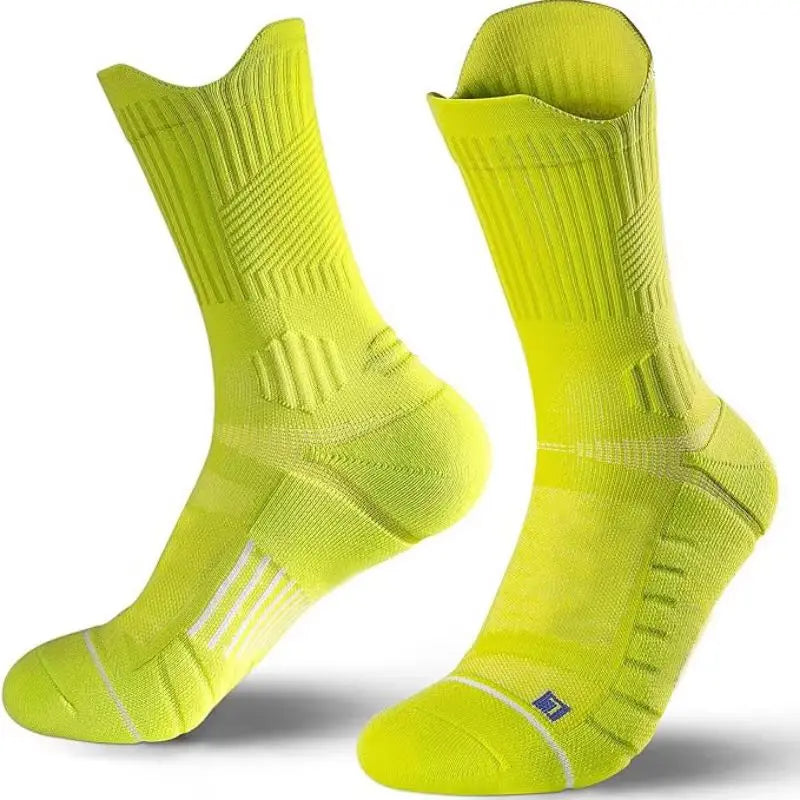 5 pairs of professional sports socks with high elasticity and cushioned towel bottom，Strengthen stability