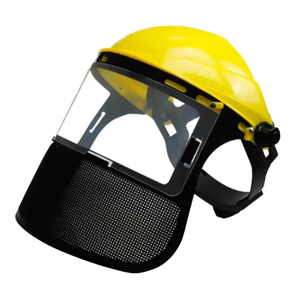 Garden Grass Trimmer Safety Helmet Hat With Full Face Mesh Protective Mask For  Logging Brush Cutter Forestry Protection