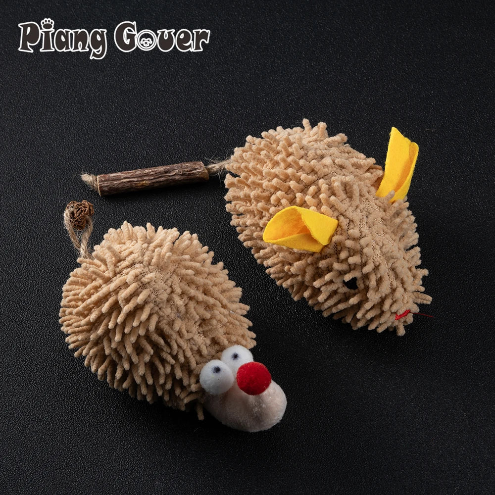 Plush Hedgehog Mouse Mint Cat Toy Simulation Interactive Plush Pet Toy