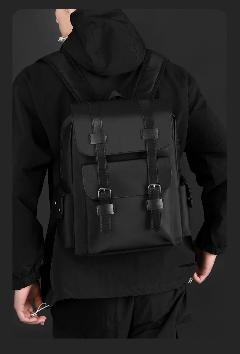 New Fashionable Backpack, Trendy Simple Casual Bag, Solid Color Business Travel Bag, Large Capacity Laptop Bag, Unisex Student School Bag, Multi-Functional Storage Bag