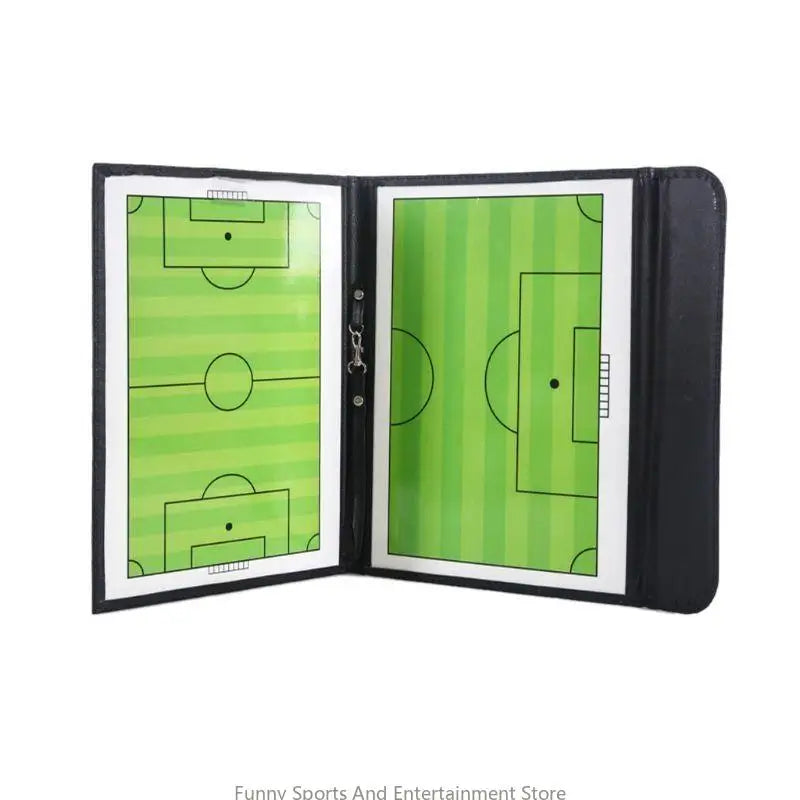 C4DE Football Soccer Board Portable Trainning Assisitant Equipments Leather Teaching Board Clipboard Gift