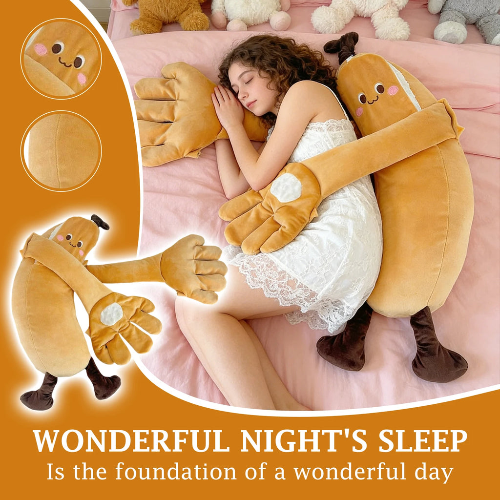 Creatively Banana Shaped Gently Cozy Pillow Soft Comfortable Hugging Pillow Practical Improve Sleep Quality Adorable Pillow