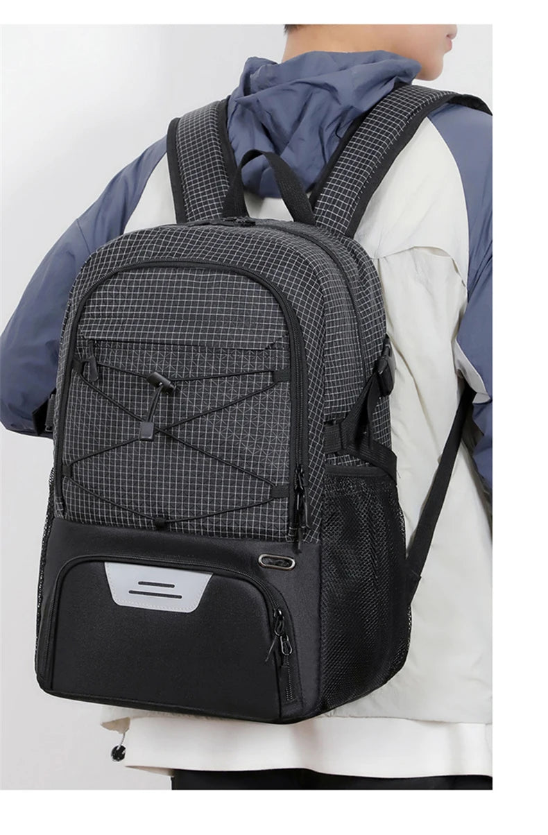 Travel Backpack Sport Basketball Soccer Football Commuting Hiking Trekking Bag Shoes Pocket Outdoor Short Trip College Schoolbag