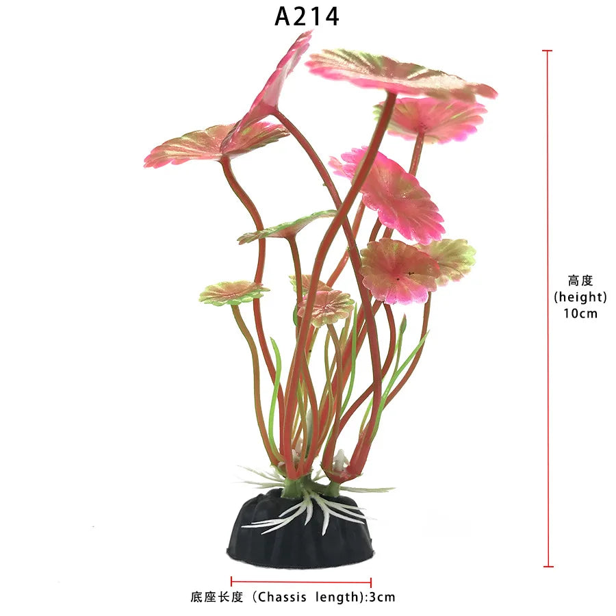 Aquarium Decorations Simulated Aquatic Plants Fish Tank Landscaping Plastic Seagrass Ornaments for Aquatic Pet Supplies