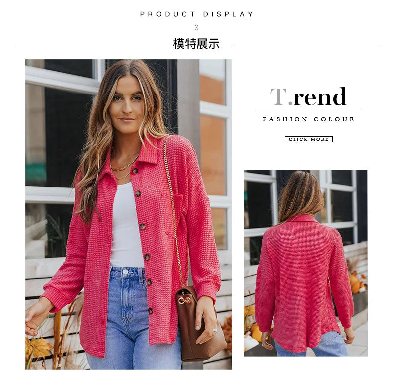 Long Sleeve Casual  Oversize Blouses Shirts For Women Turn-down Collar Jacket Spring Autumn Blouse Boho Beach Cover-up Blusas