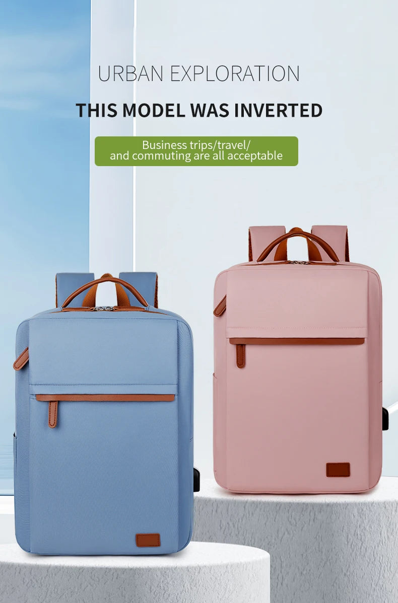 Fashionable and Simple Large-Capacity Backpack for Daily Commuting and Office Use