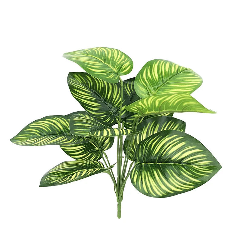 Dlight Decor 43cm Monstera Turtle Leaf Palm Branch for Home and Garden Decor