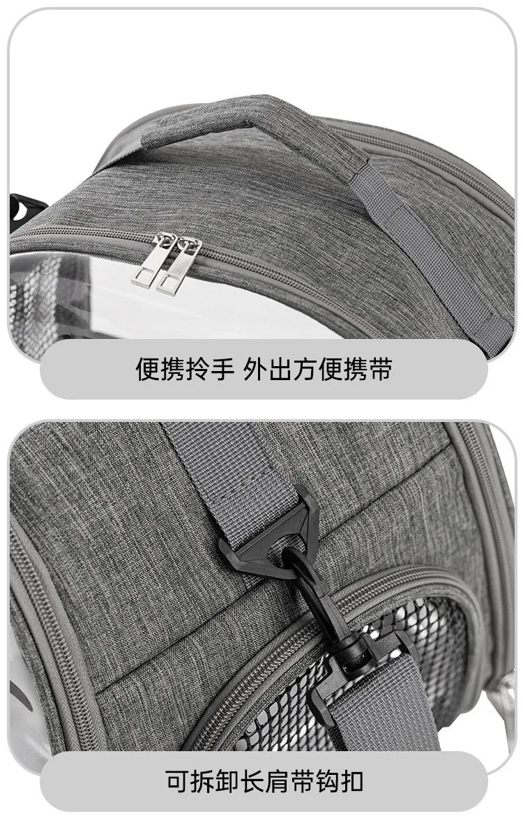 Parrot Carrier Bag Portable Bird Backpack with Perch for Birds Cage Side Window Foldable Samll Pet Travel Cage Bird Supplies