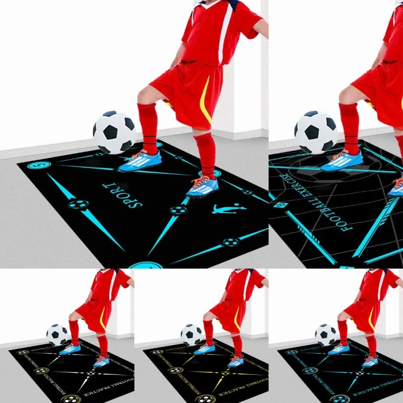 Soccer Skills Training Mats Football Practice Equipment with Instruction Markings for Indoor Outdoor Sports Use