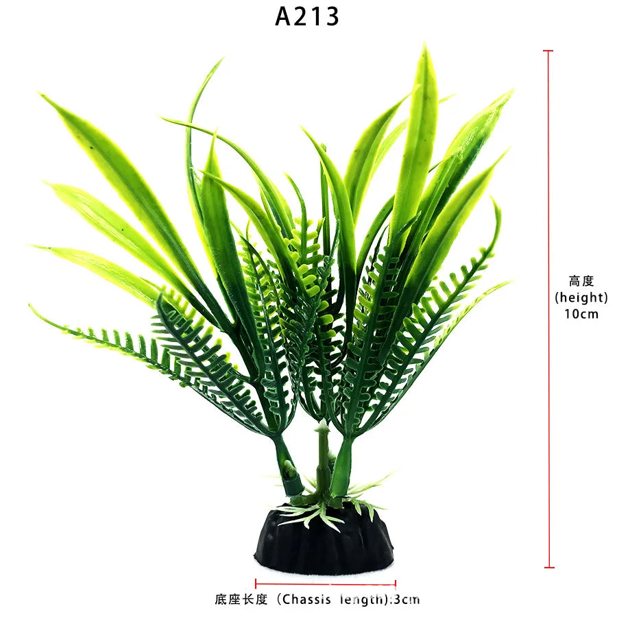 Aquarium Decorations Simulated Aquatic Plants Fish Tank Landscaping Plastic Seagrass Ornaments for Aquatic Pet Supplies