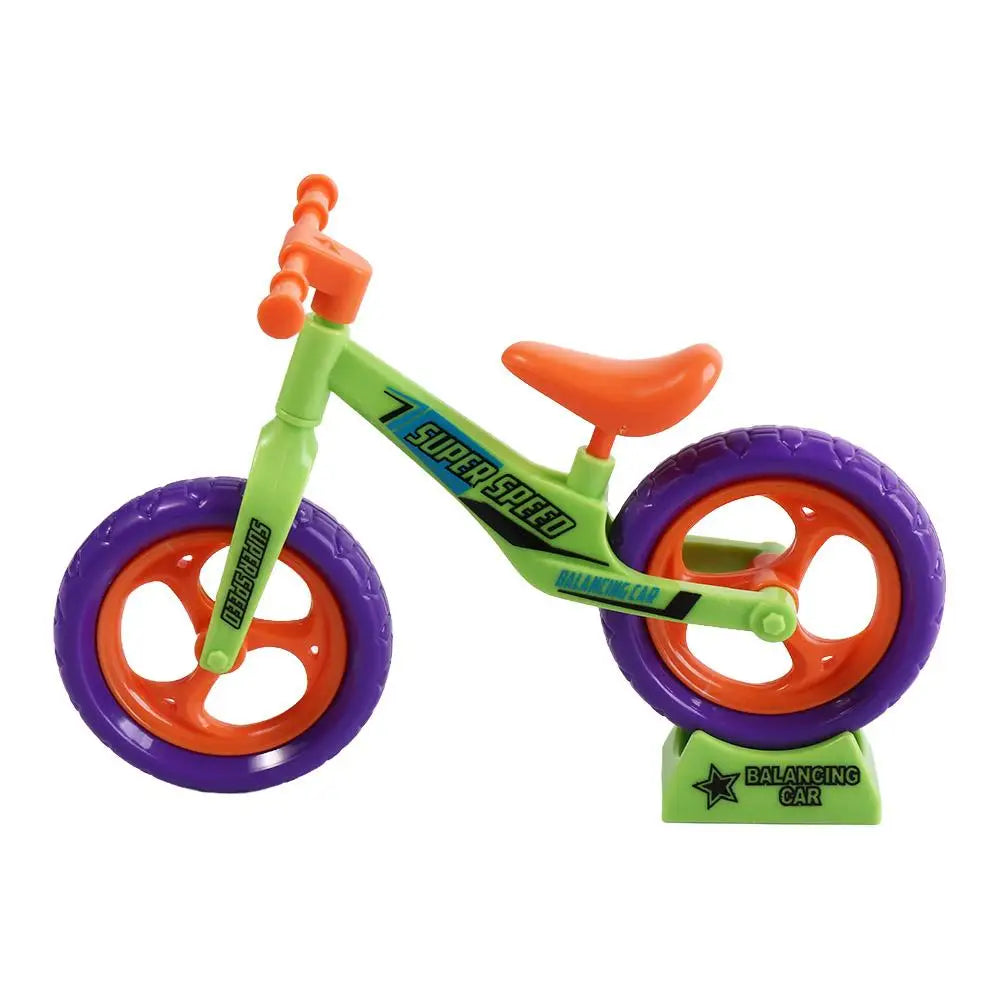 Plastics Assembled Balance Car Ornaments Radish Bike Assembled Radish Mini Bike Mini Balance Car Movable and Sliding Bicycles