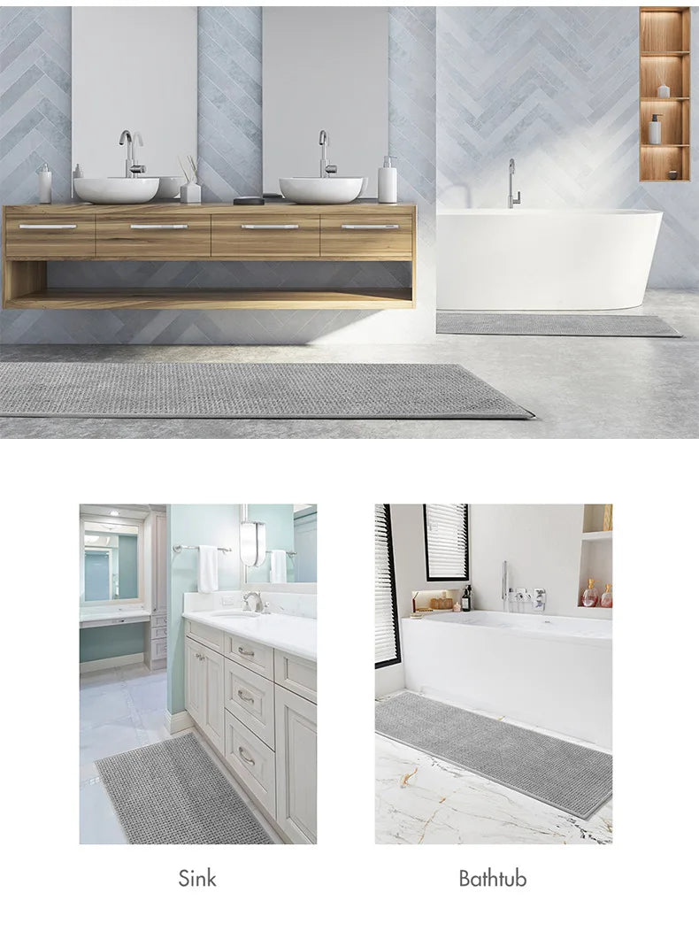 Bath Rug Mat Non-Slip Absorbent Bathroom Rug for Home Decor Carpet Soft Shower Foot Pad Tapis Salle De Bain Alfombra 욕실 발매트 화장실