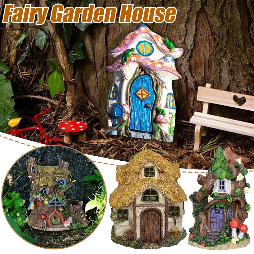 Fairy Tale World Dwarf Garden Landscaping House Resin Crafts Restaurant Garden Home Decoration Accessories