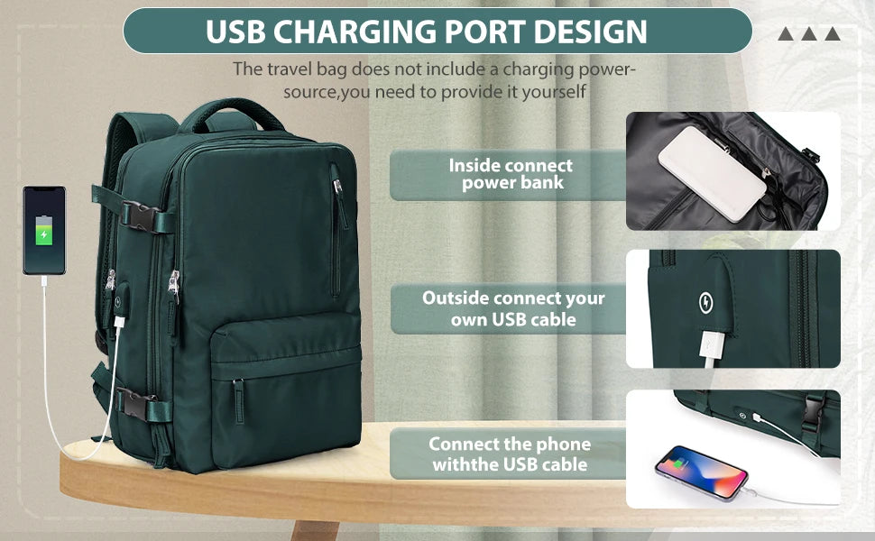 Men's Backpacks mochila viaje Travel Backpack Multifunctional Laptop Backpack Women College USB Carry-ons Waterproof Luggage sac
