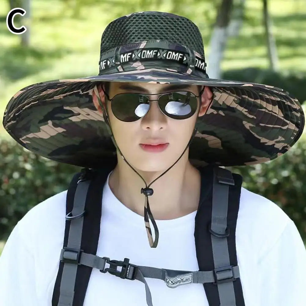 Hat For Men Summer Big Brimmed Fishing Hat UV Resistant Fisherman Hat Sun Protection Sun Shading Outdoor Cool Hat