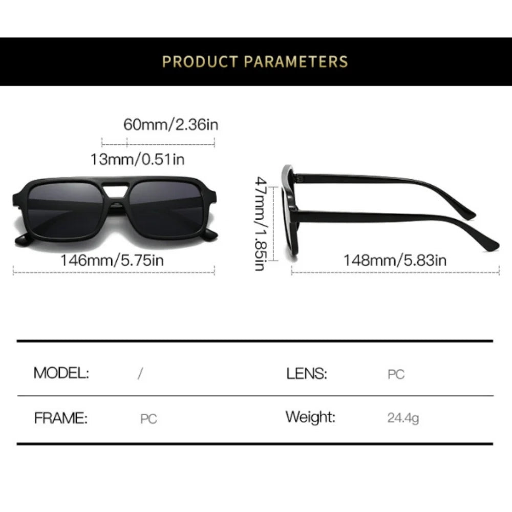 Men Driving Sunglasses Trendy Square Sunglasses Large Frame Yellow Lens Night Vision Glasses Women Retro Sun Glasses Anti Uv400