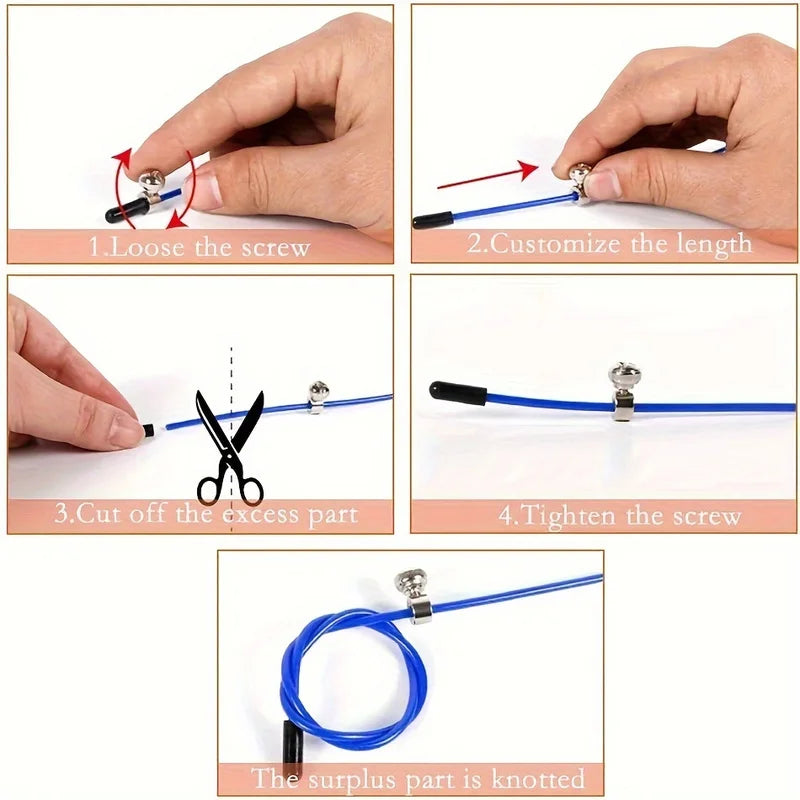 Steel Wire Skipping Rope Fitness Sports Equipment Bearings Skipping Rope Middle School Students Training Aluminum Alloy