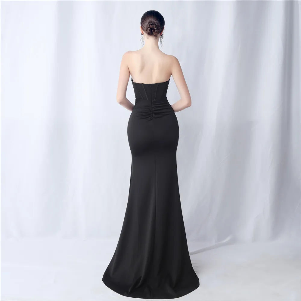 Formal Dresses for Special Events Satin Evening Dress Luxury Woman Party Occasion Long Event Elegant Women Luxurious Mermaid
