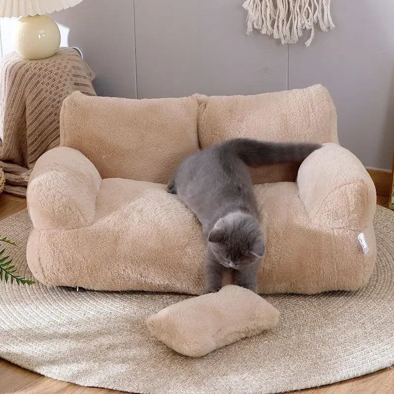 Cat Bed House Plush Dog Sofa Beds Washable Warm Pet Dog Nest Cat Beds Sofa Comfortable CatS Cushion Dog Sleep Winter Furniture