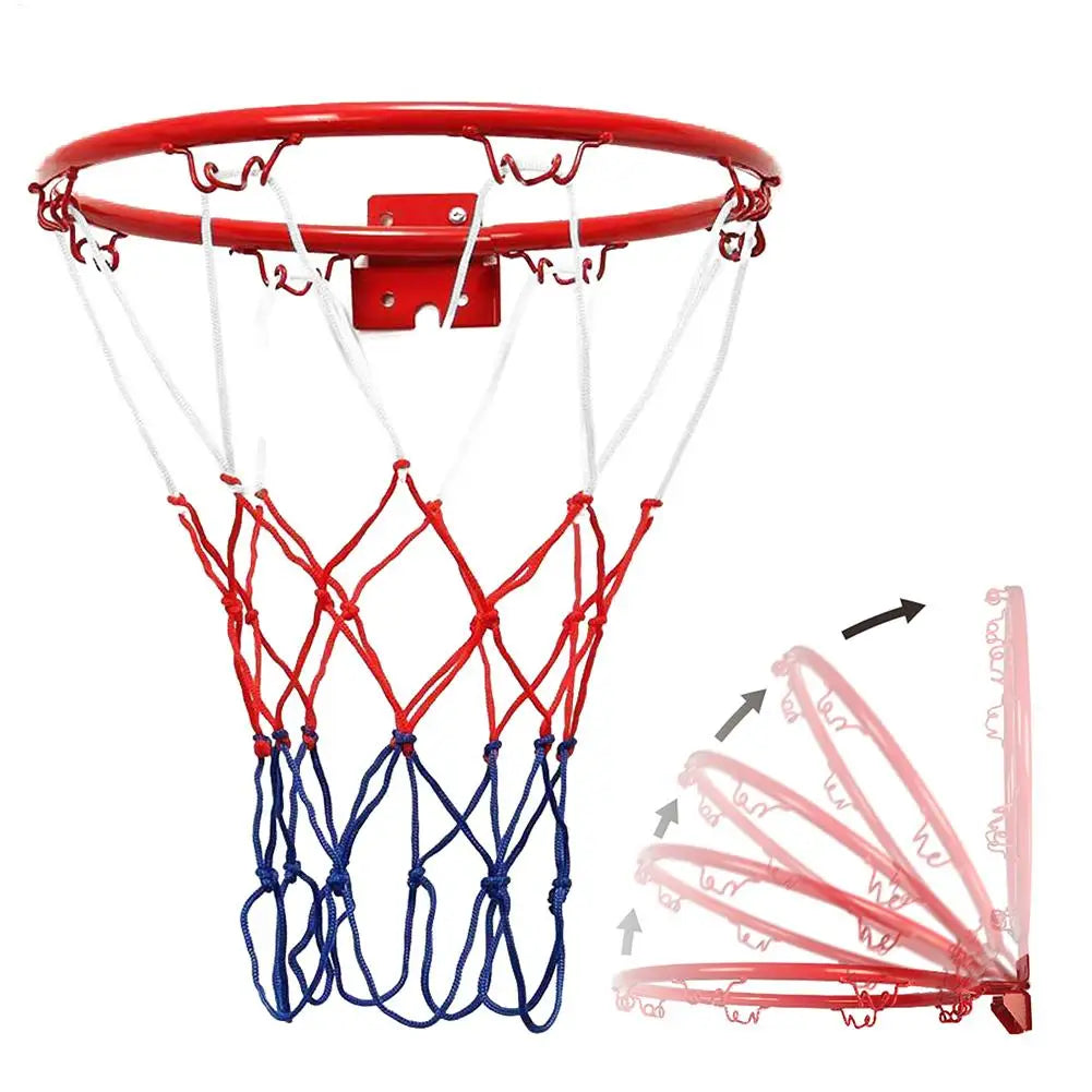 Indoor/Outdoor Wall Mounted Basketball Hoop with Net - Durable and Versatile Sports Equipment